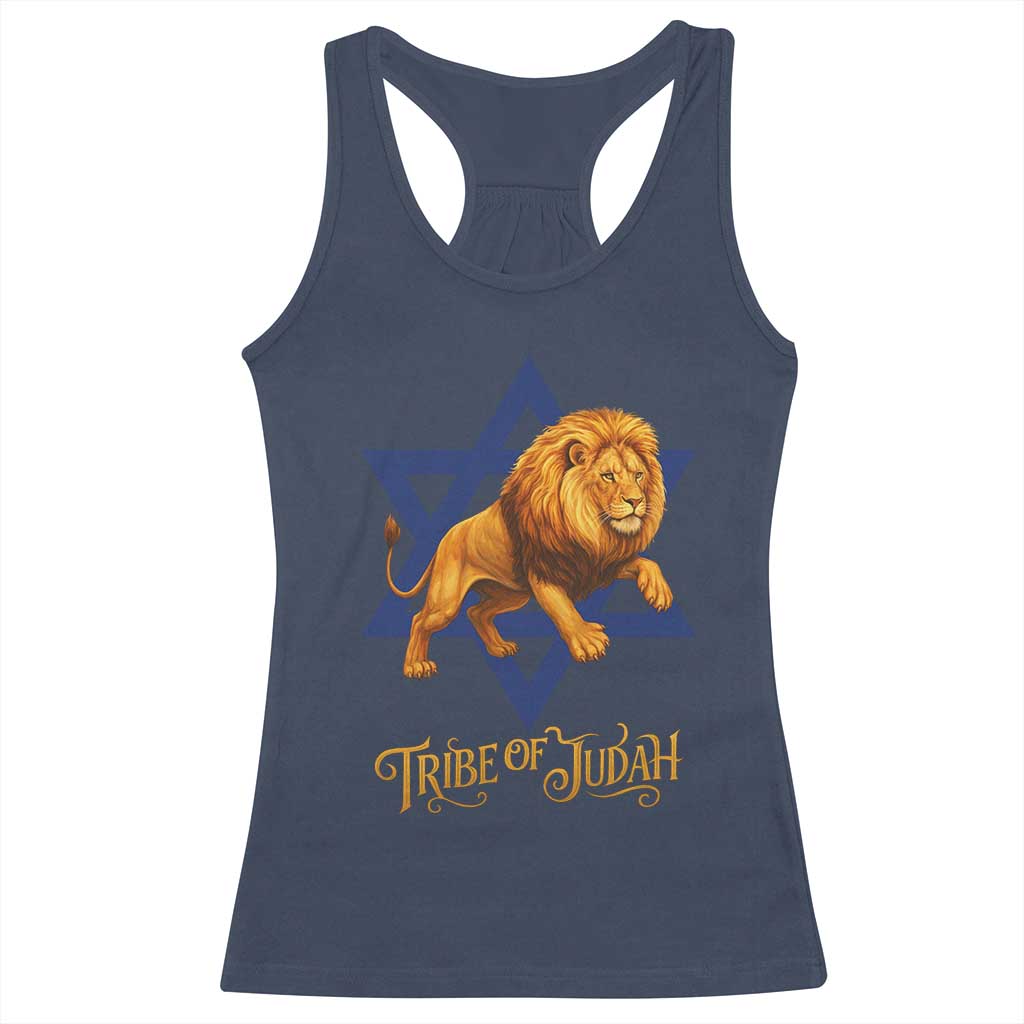Tribe Of Judah Racerback Tank Top Bible History Hebrew Christ Israelite Lion TS11 Navy Print Your Wear