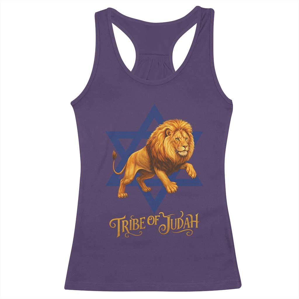 Tribe Of Judah Racerback Tank Top Bible History Hebrew Christ Israelite Lion TS11 Purple Print Your Wear