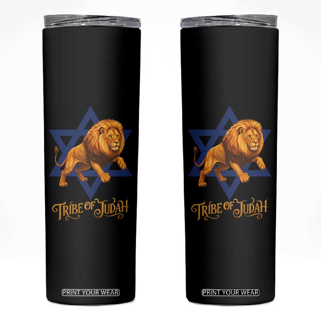 Tribe Of Judah Skinny Tumbler Bible History Hebrew Christ Israelite Lion TS11 Black Print Your Wear