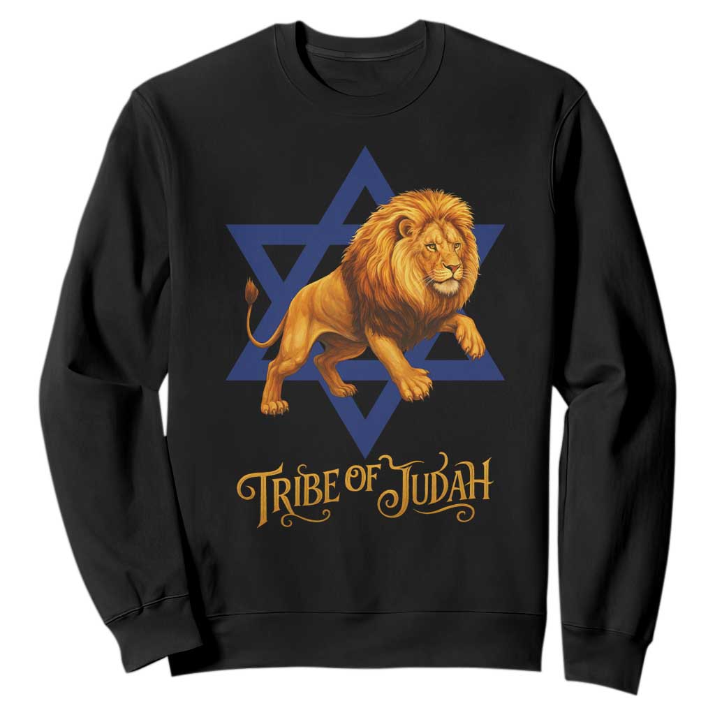 Tribe Of Judah Sweatshirt Bible History Hebrew Christ Israelite Lion TS11 Black Print Your Wear