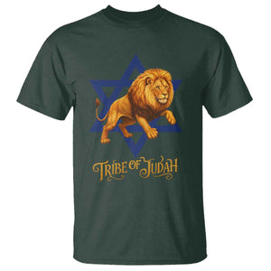 Tribe Of Judah T Shirt Bible History Hebrew Christ Israelite Lion TS11 Dark Forest Green Print Your Wear