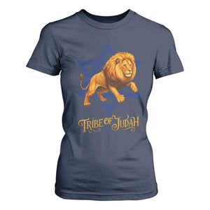Tribe Of Judah T Shirt For Women Bible History Hebrew Christ Israelite Lion TS11 Navy Print Your Wear