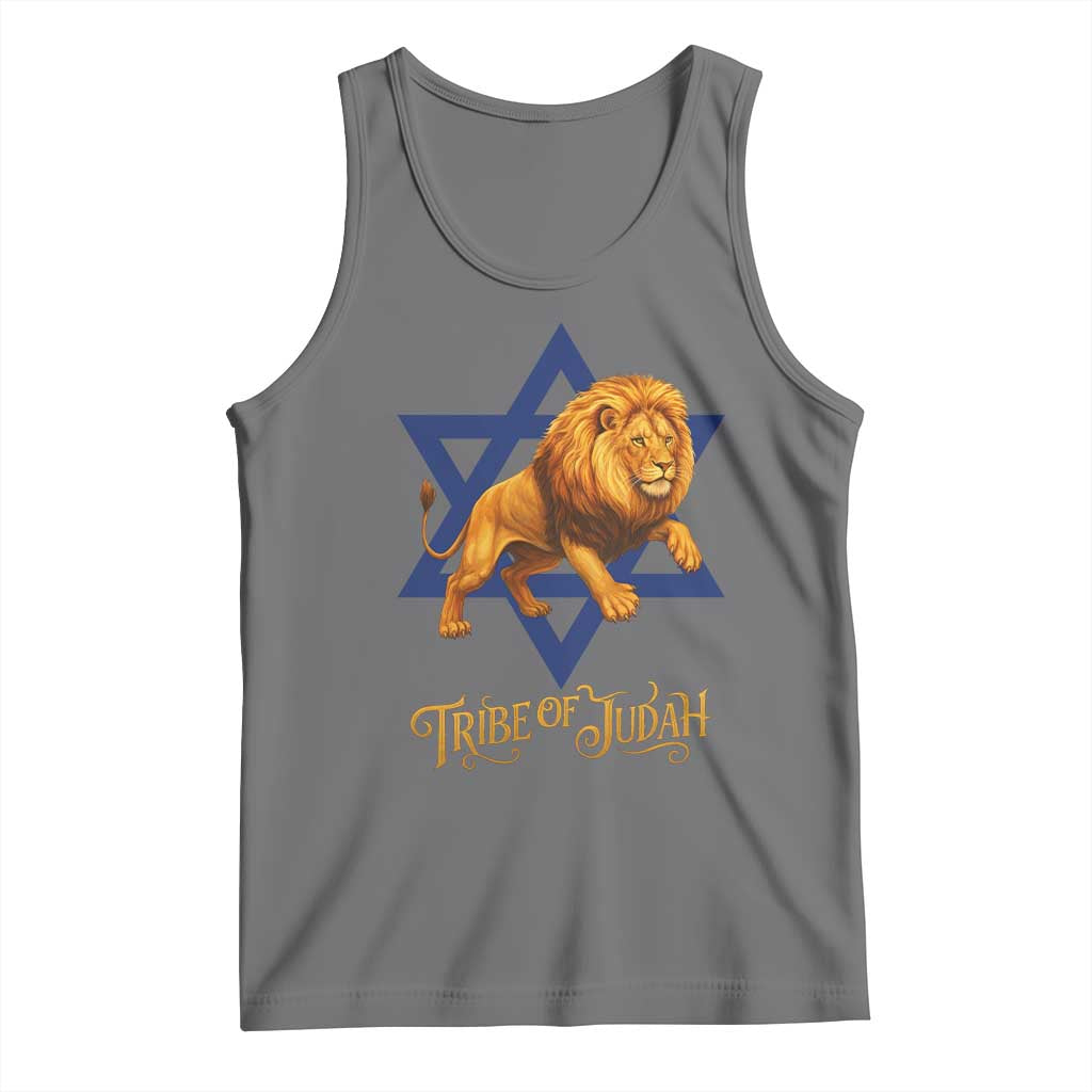 Tribe Of Judah Tank Top Bible History Hebrew Christ Israelite Lion TS11 Black Heather Print Your Wear