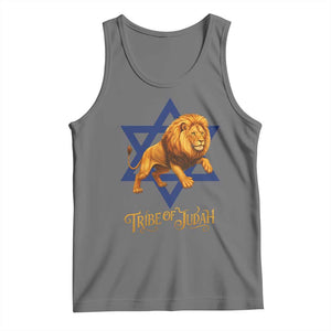 Tribe Of Judah Tank Top Bible History Hebrew Christ Israelite Lion TS11 Black Heather Print Your Wear