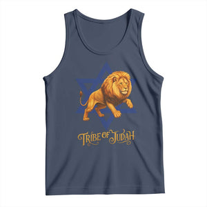 Tribe Of Judah Tank Top Bible History Hebrew Christ Israelite Lion TS11 Navy Print Your Wear