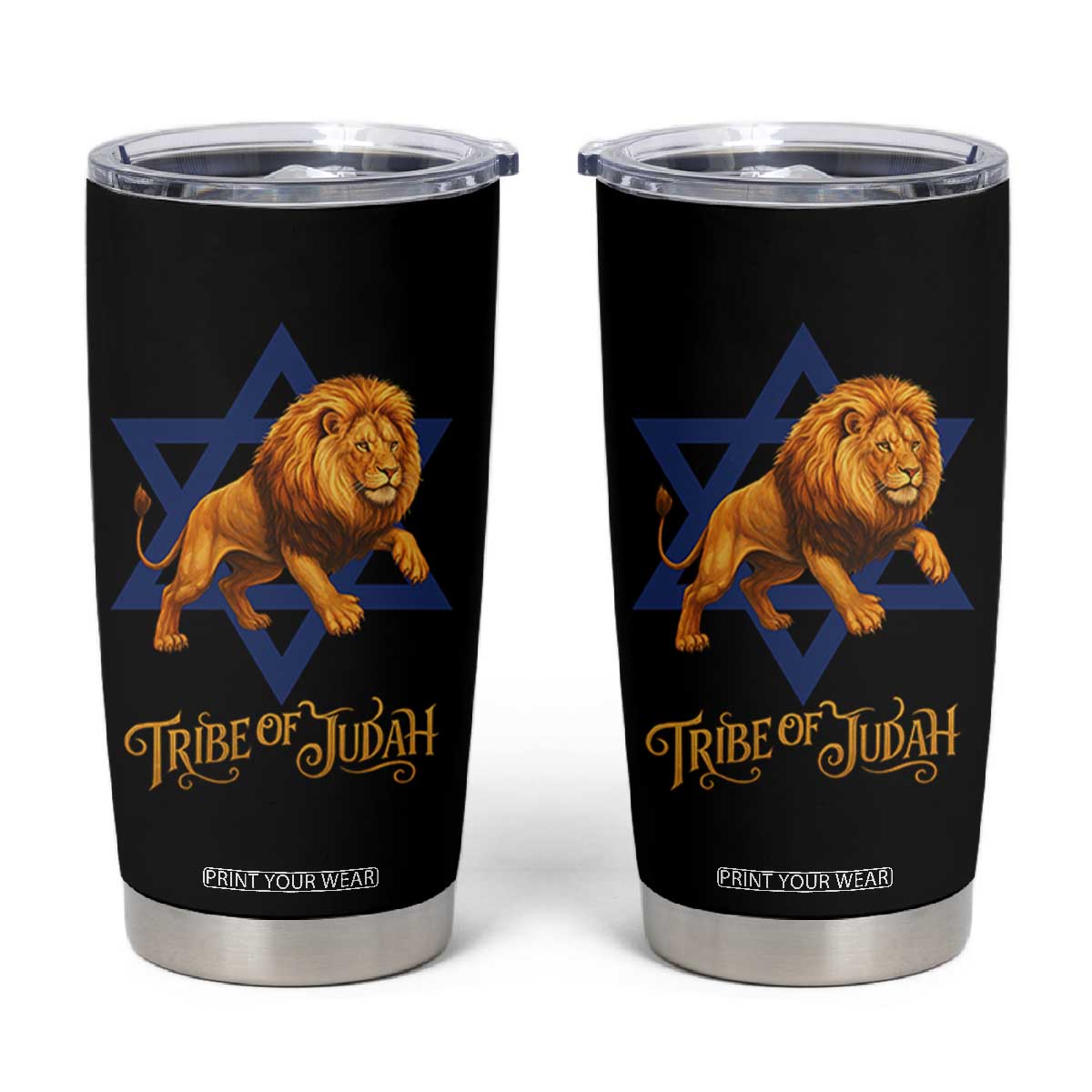 Tribe Of Judah Tumbler Cup Bible History Hebrew Christ Israelite Lion TS11 Black Print Your Wear