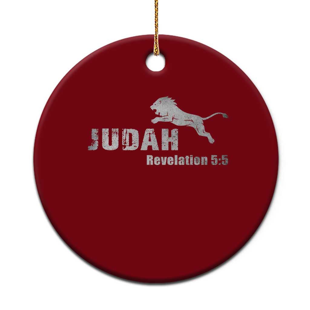 Lion Tribe of Judah Hebrew Christ Israelite Ceramic Ornament TS11 1pc Red Print Your Wear