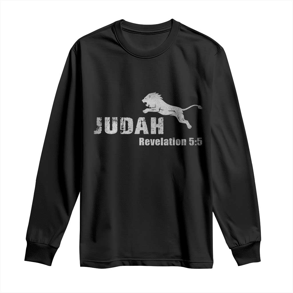 Lion Tribe of Judah Hebrew Christ Israelite Long Sleeve Shirt TS11 Black Print Your Wear