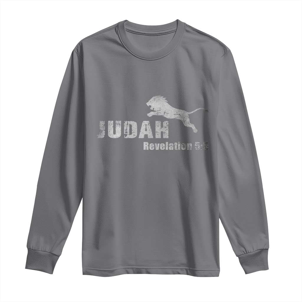 Lion Tribe of Judah Hebrew Christ Israelite Long Sleeve Shirt TS11 Charcoal Print Your Wear