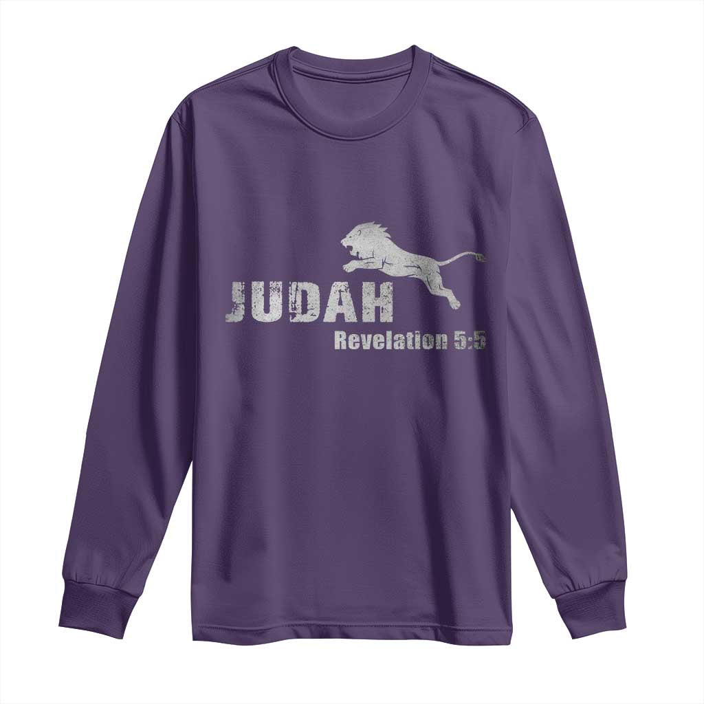 Lion Tribe of Judah Hebrew Christ Israelite Long Sleeve Shirt TS11 Purple Print Your Wear