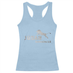 Lion Tribe of Judah Hebrew Christ Israelite Racerback Tank Top TS11 Light Blue Print Your Wear