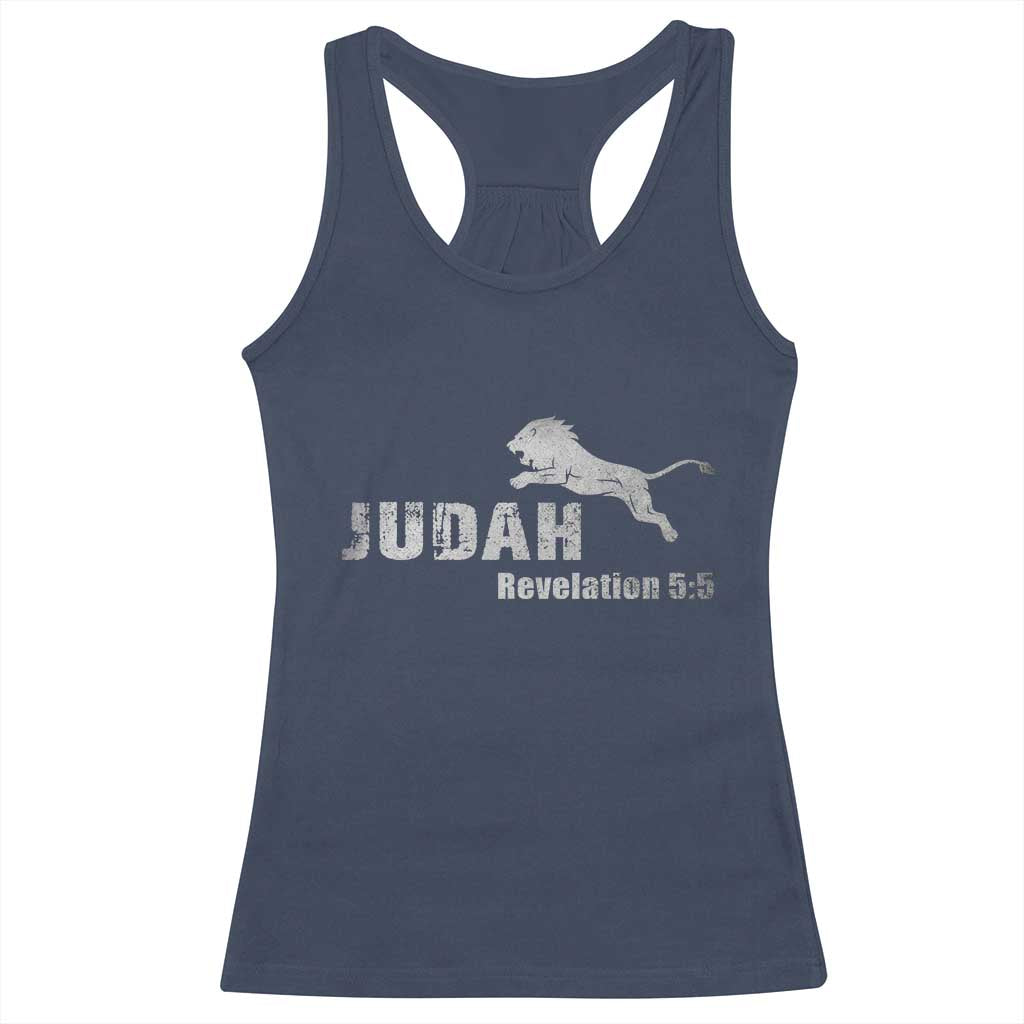 Lion Tribe of Judah Hebrew Christ Israelite Racerback Tank Top TS11 Navy Print Your Wear