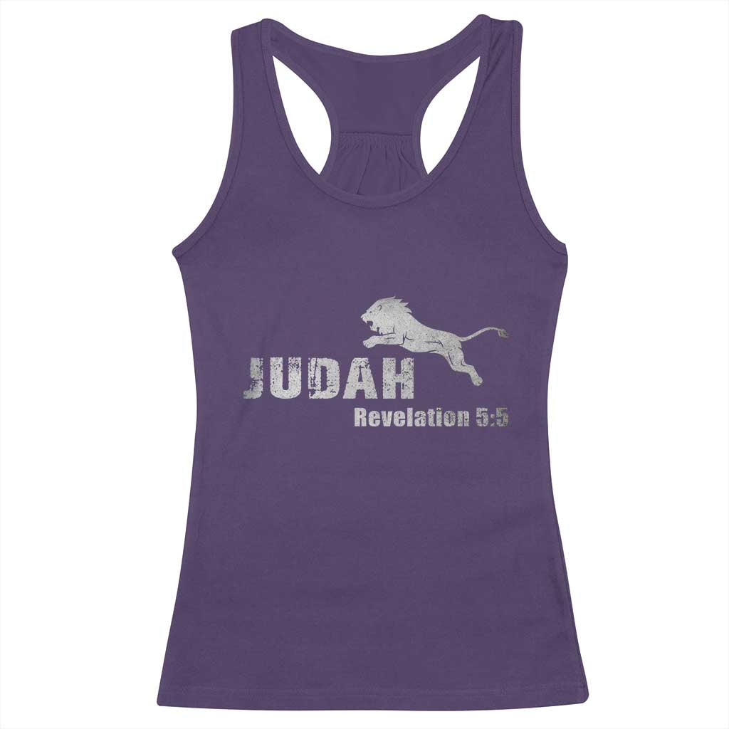 Lion Tribe of Judah Hebrew Christ Israelite Racerback Tank Top TS11 Purple Print Your Wear