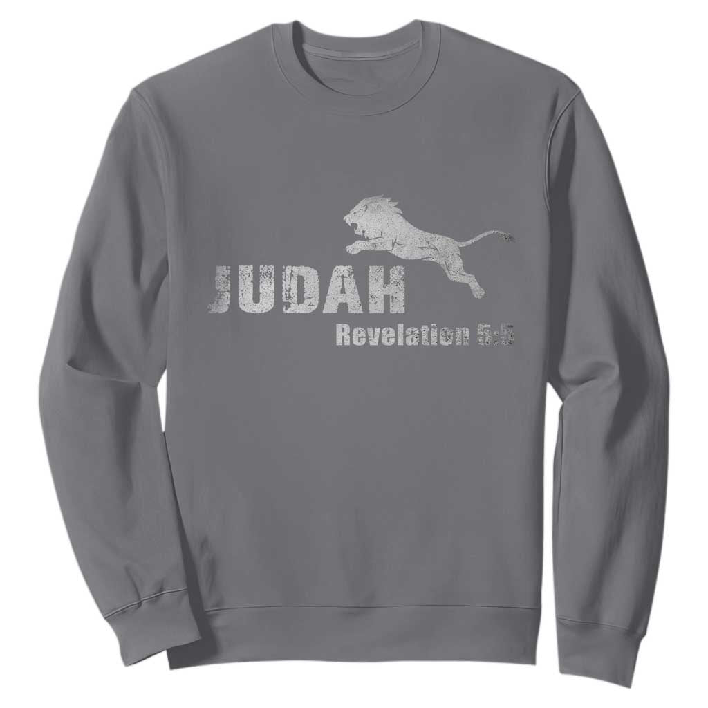 Lion Tribe of Judah Hebrew Christ Israelite Sweatshirt TS11 Charcoal Print Your Wear