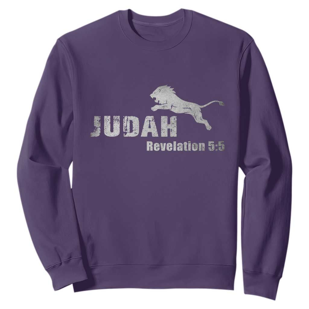 Lion Tribe of Judah Hebrew Christ Israelite Sweatshirt TS11 Purple Print Your Wear