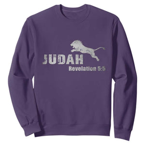 Lion Tribe of Judah Hebrew Christ Israelite Sweatshirt TS11 Purple Print Your Wear