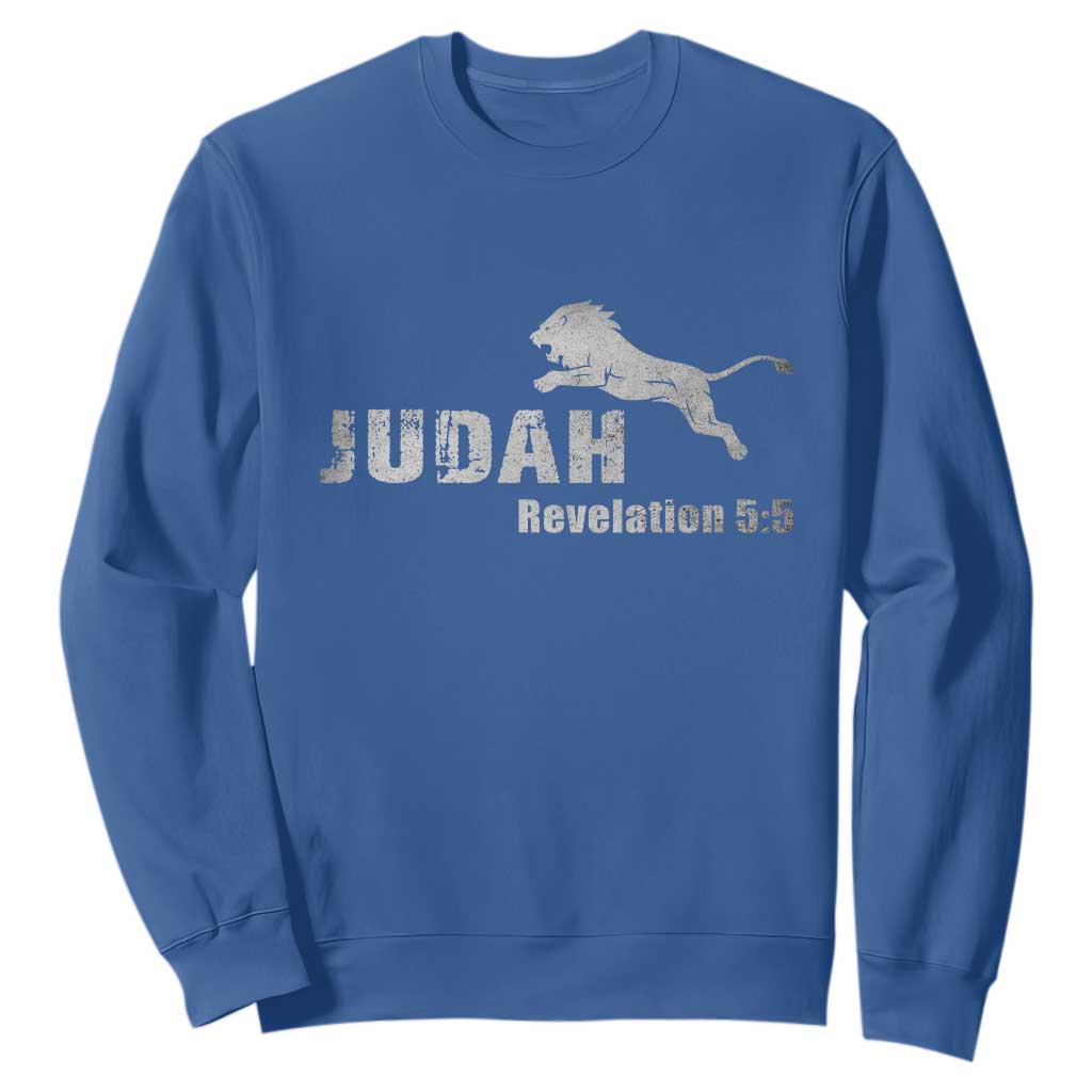 Lion Tribe of Judah Hebrew Christ Israelite Sweatshirt TS11 Royal Blue Print Your Wear