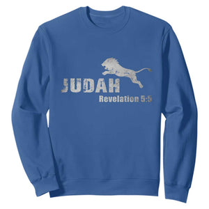 Lion Tribe of Judah Hebrew Christ Israelite Sweatshirt TS11 Royal Blue Print Your Wear