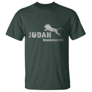 Lion Tribe of Judah Hebrew Christ Israelite T Shirt TS11 Dark Forest Green Print Your Wear