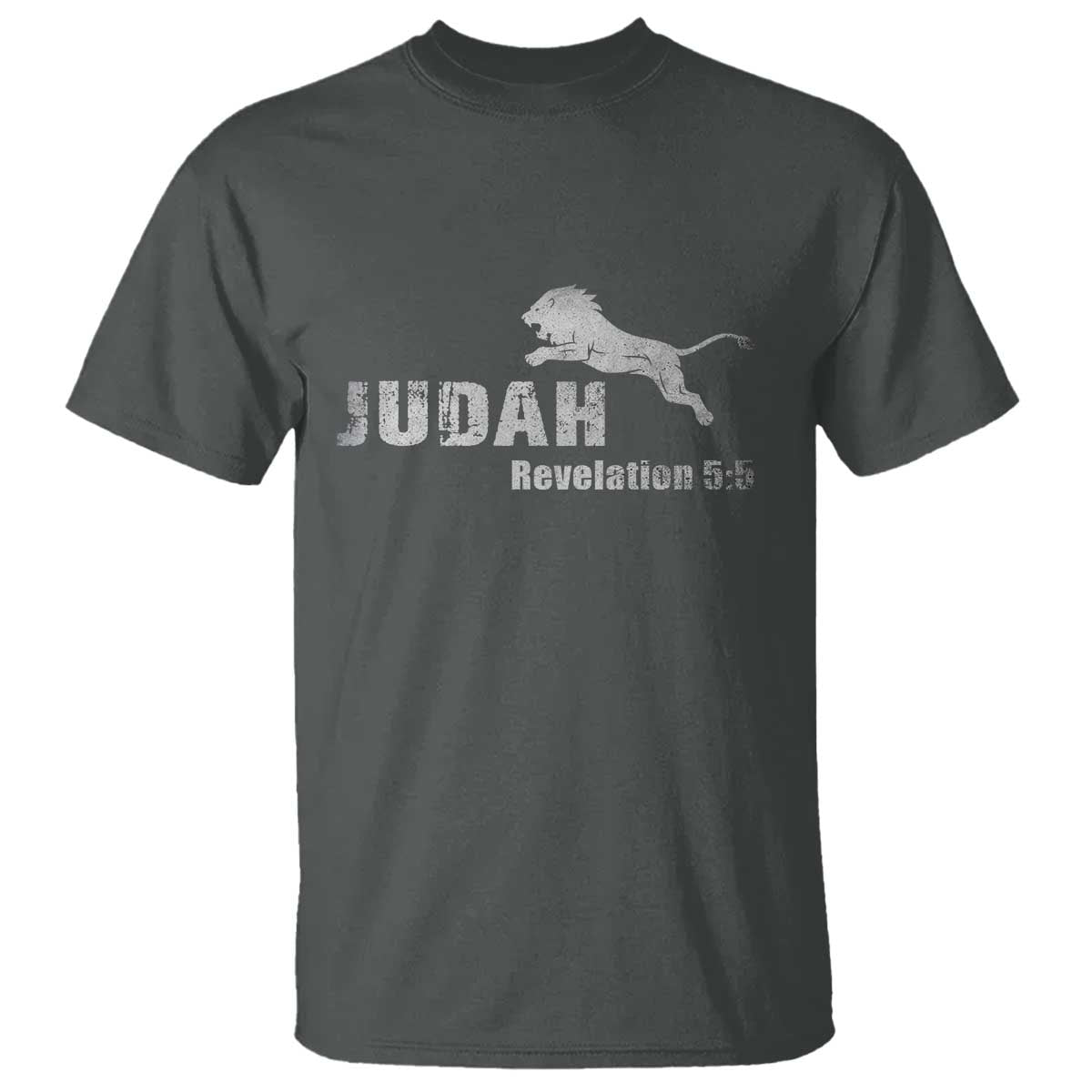 Lion Tribe of Judah Hebrew Christ Israelite T Shirt TS11 Dark Heather Print Your Wear