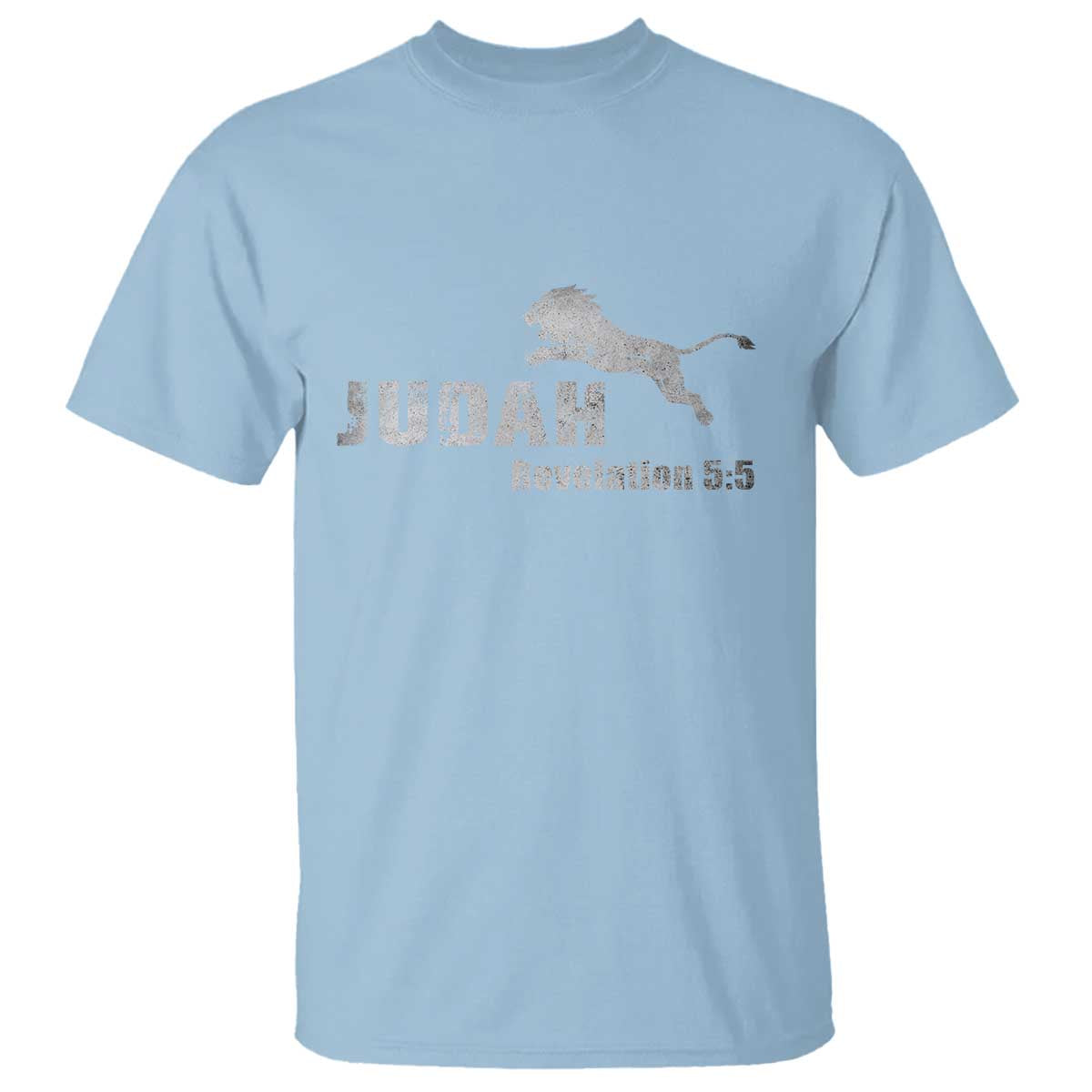 Lion Tribe of Judah Hebrew Christ Israelite T Shirt TS11 Light Blue Print Your Wear