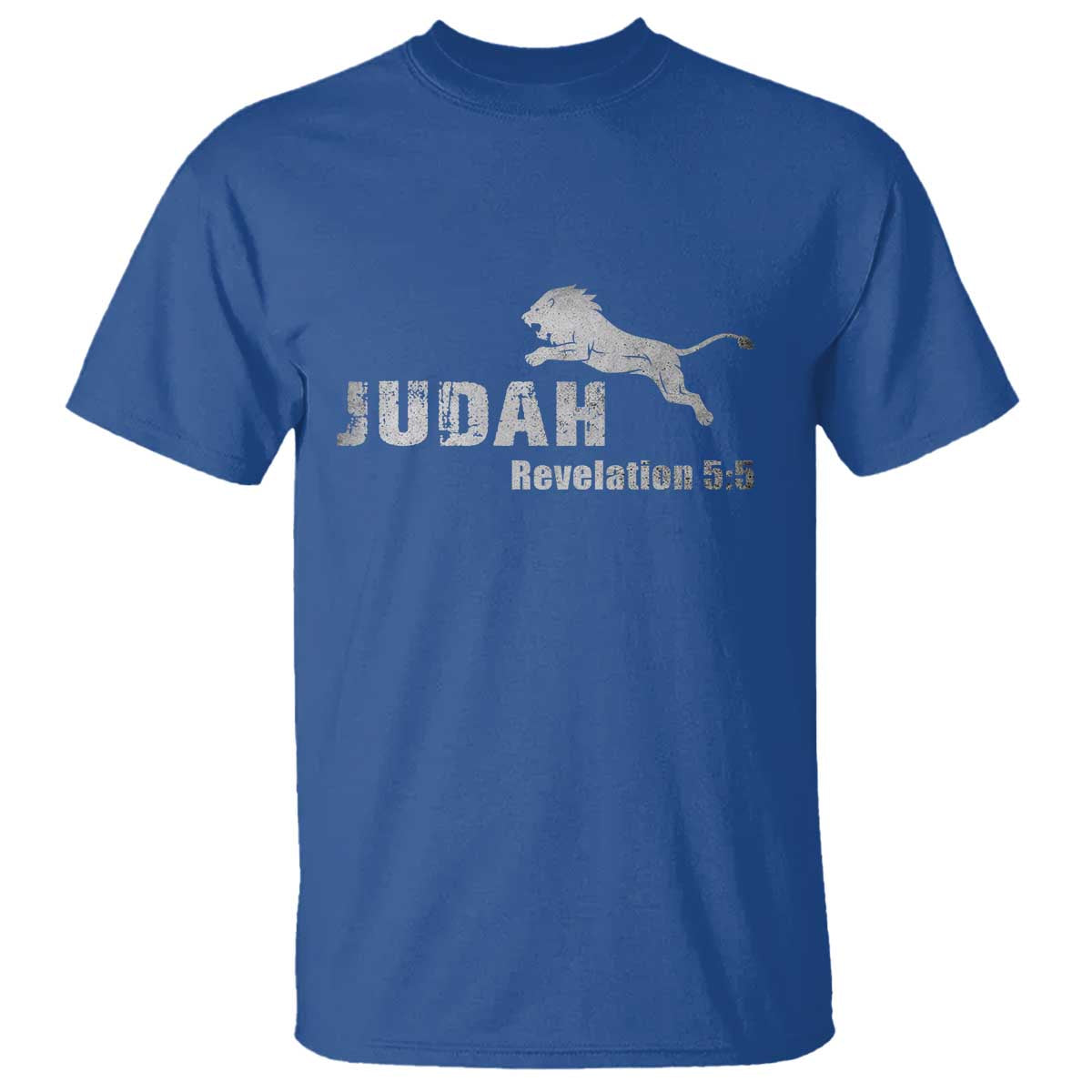 Lion Tribe of Judah Hebrew Christ Israelite T Shirt TS11 Royal Blue Print Your Wear