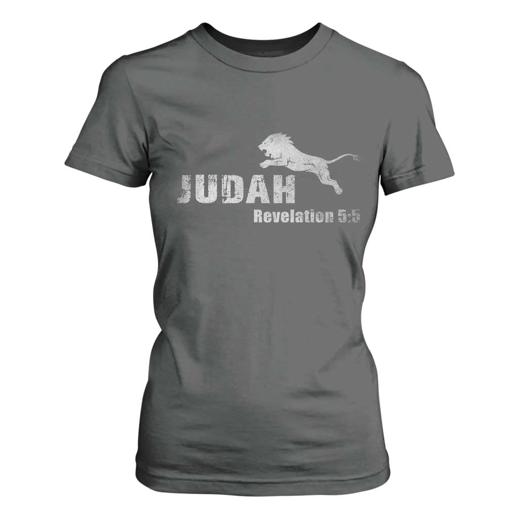 Lion Tribe of Judah Hebrew Christ Israelite T Shirt For Women TS11 Dark Heather Print Your Wear