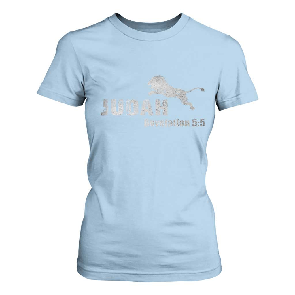 Lion Tribe of Judah Hebrew Christ Israelite T Shirt For Women TS11 Light Blue Print Your Wear