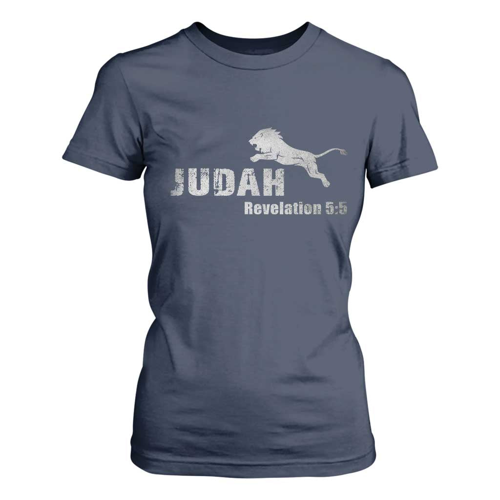 Lion Tribe of Judah Hebrew Christ Israelite T Shirt For Women TS11 Navy Print Your Wear