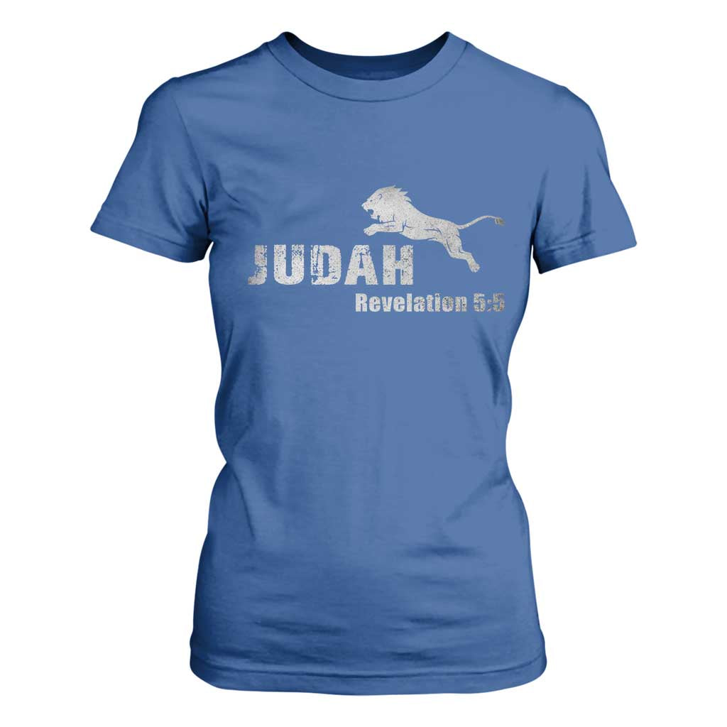 Lion Tribe of Judah Hebrew Christ Israelite T Shirt For Women TS11 Royal Blue Print Your Wear