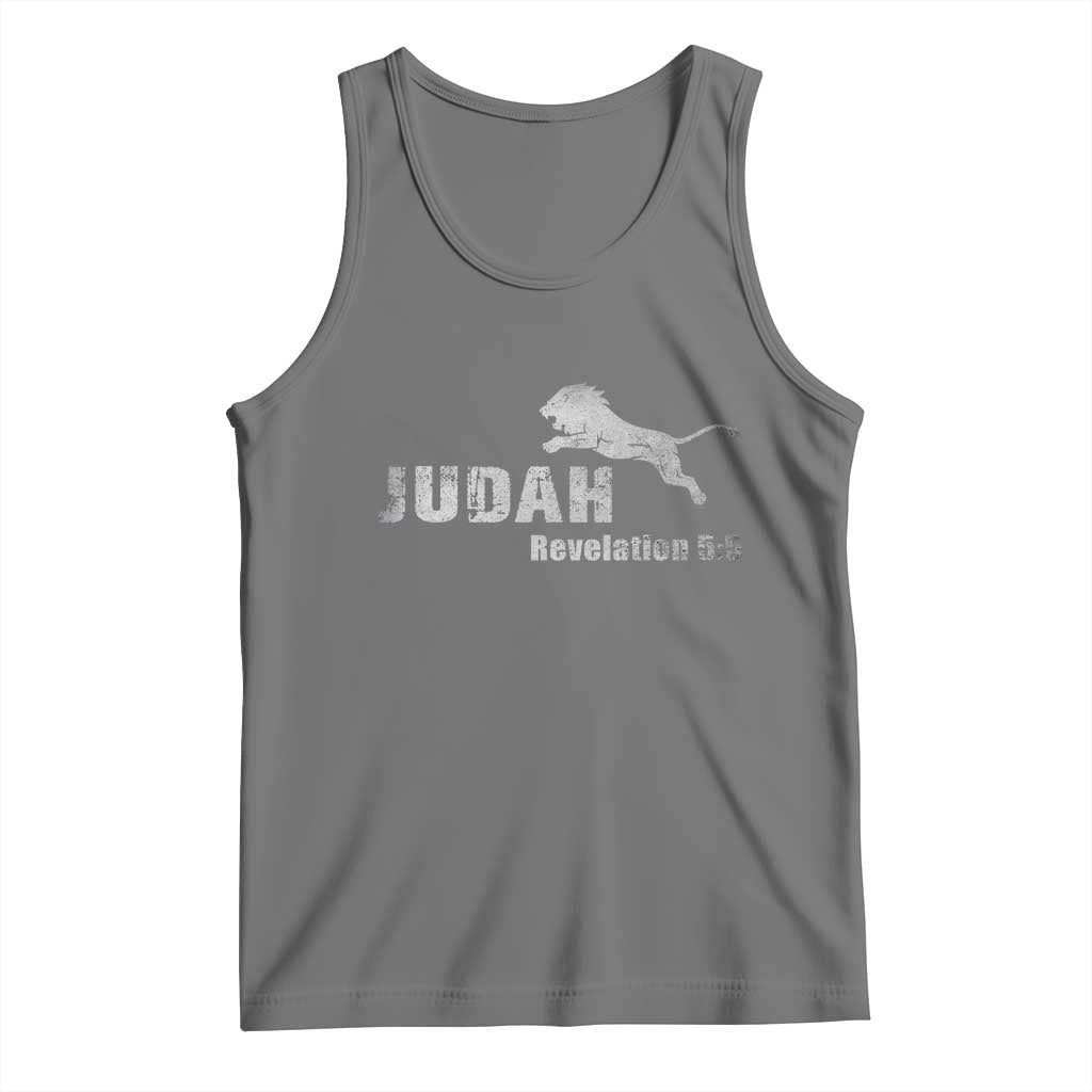 Lion Tribe of Judah Hebrew Christ Israelite Tank Top TS11 Black Heather Print Your Wear