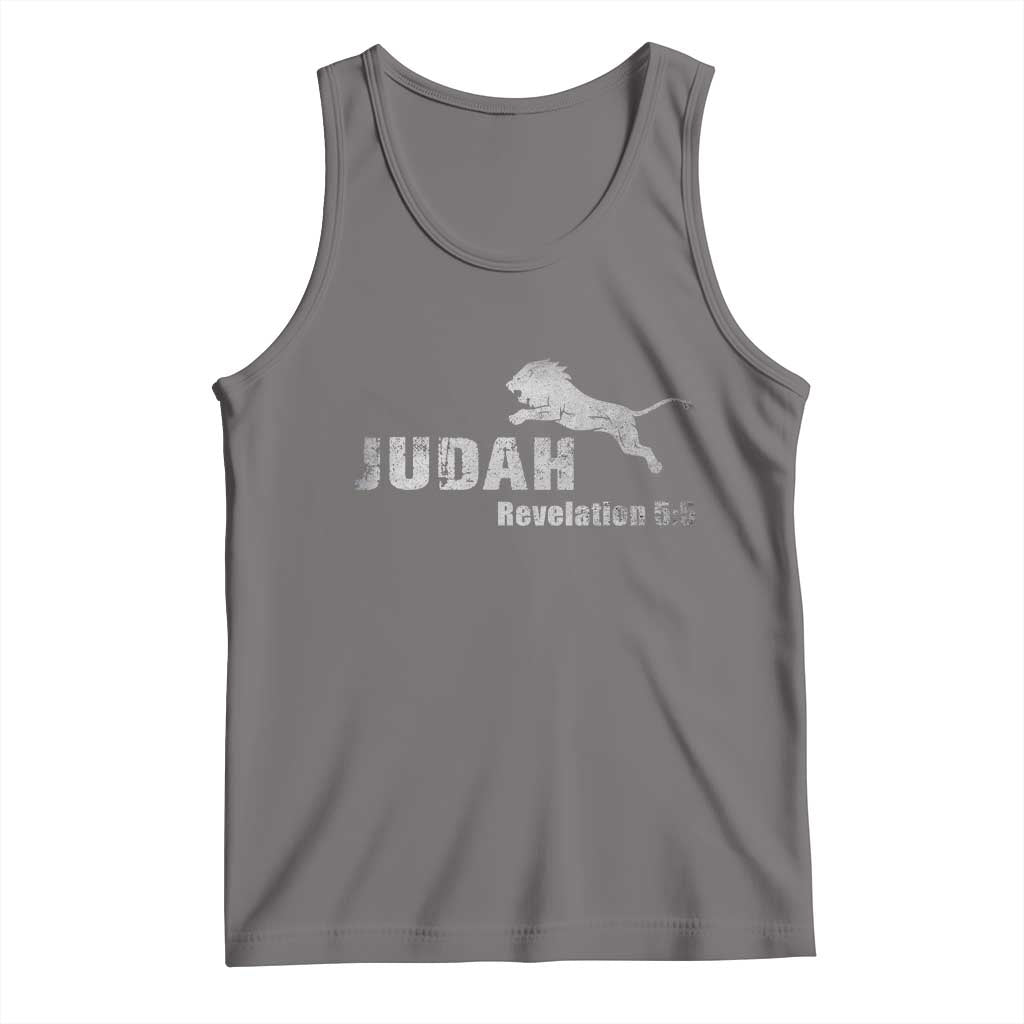 Lion Tribe of Judah Hebrew Christ Israelite Tank Top TS11 Deep Heather Print Your Wear