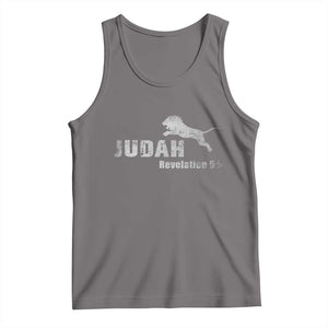 Lion Tribe of Judah Hebrew Christ Israelite Tank Top TS11 Deep Heather Print Your Wear