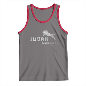 Lion Tribe of Judah Hebrew Christ Israelite Tank Top TS11 Deep Heather Red Print Your Wear