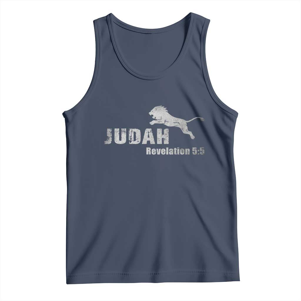 Lion Tribe of Judah Hebrew Christ Israelite Tank Top TS11 Navy Print Your Wear