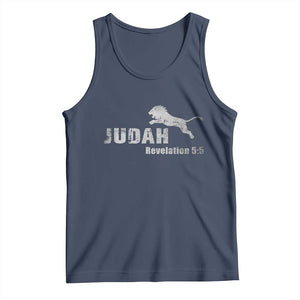 Lion Tribe of Judah Hebrew Christ Israelite Tank Top TS11 Navy Print Your Wear