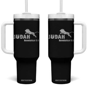 Lion Tribe of Judah Hebrew Christ Israelite Tumbler With Handle TS11 One Size: 40 oz Black Print Your Wear