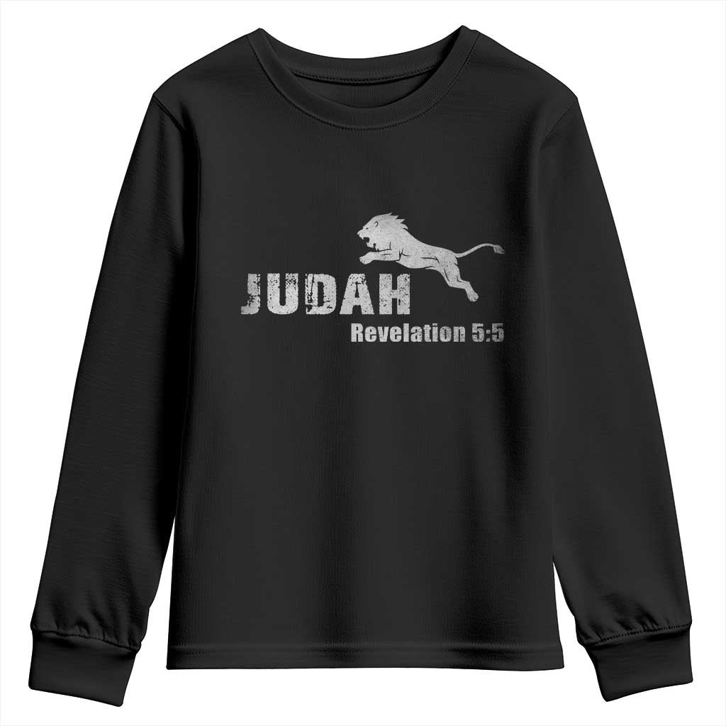 Lion Tribe of Judah Hebrew Christ Israelite Youth Sweatshirt TS11 Black Print Your Wear