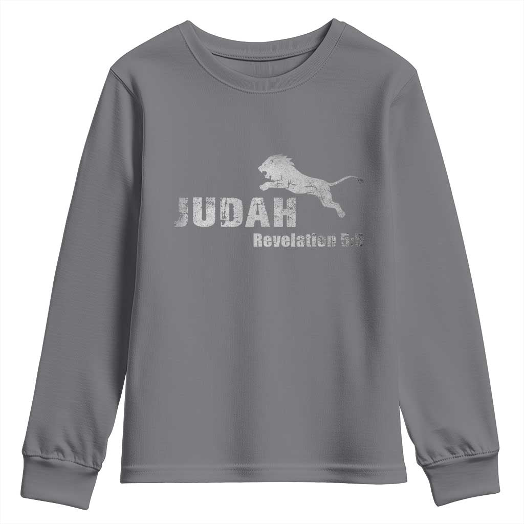 Lion Tribe of Judah Hebrew Christ Israelite Youth Sweatshirt TS11 Charcoal Print Your Wear