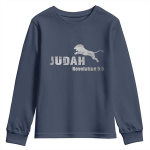 Lion Tribe of Judah Hebrew Christ Israelite Youth Sweatshirt TS11 Navy Print Your Wear