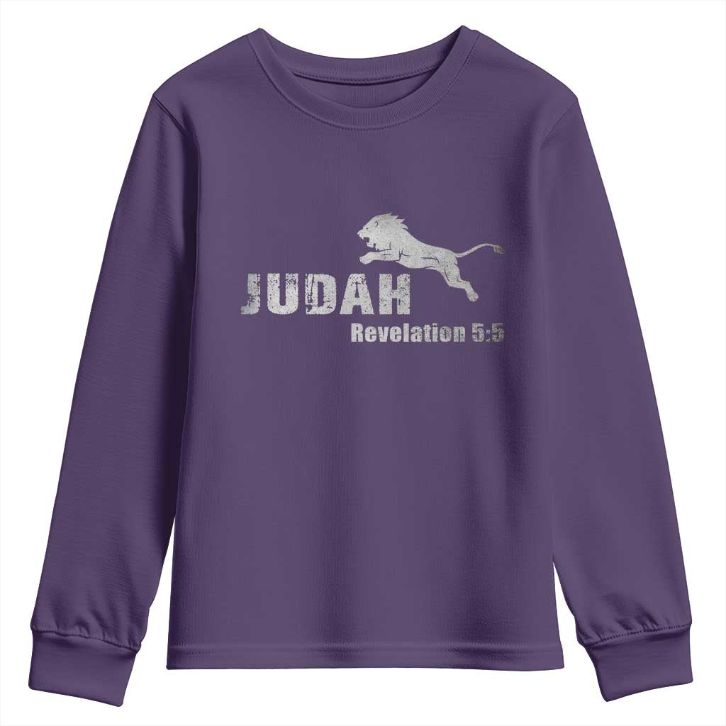 Lion Tribe of Judah Hebrew Christ Israelite Youth Sweatshirt TS11 Purple Print Your Wear