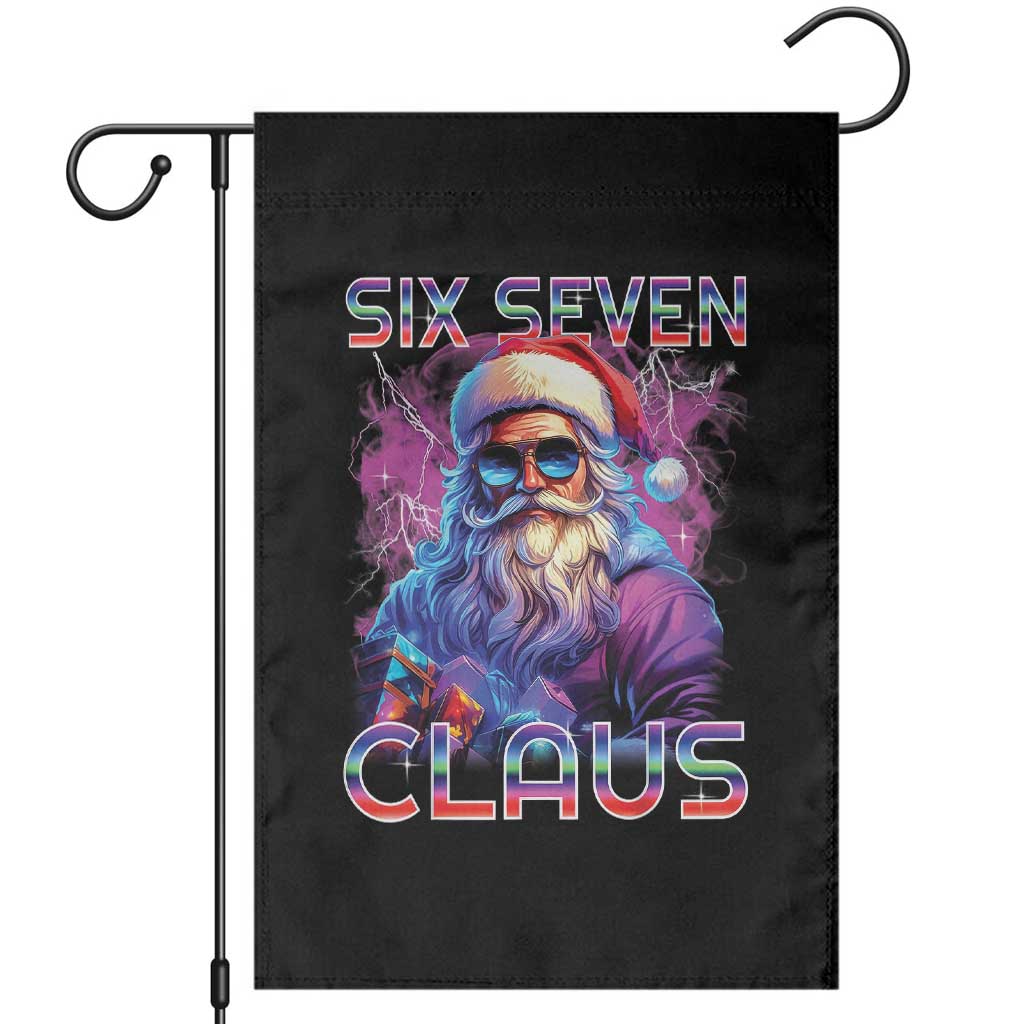 Funny Six Seven Claus Garden Flag 67 Christmas Santa Meme Gen Alpha TS11 Black Print Your Wear