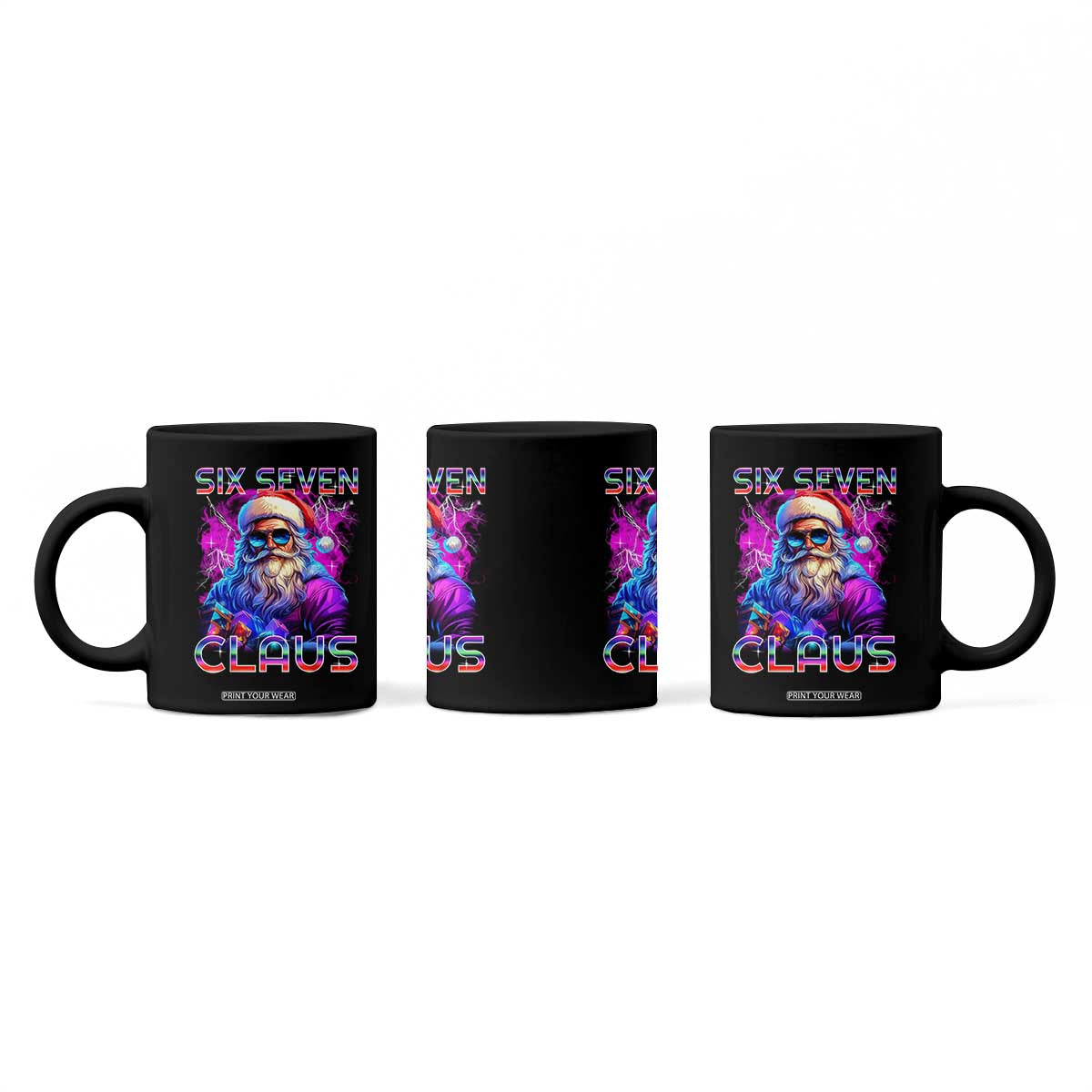 Funny Six Seven Claus Coffee Mug 67 Christmas Santa Meme Gen Alpha TS11 Print Your Wear