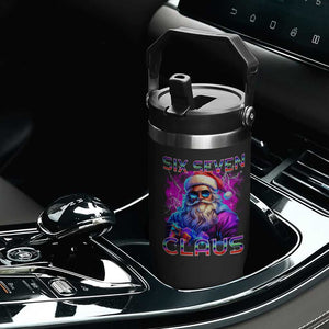 Funny Six Seven Claus Flip Straw Tumbler 67 Christmas Santa Meme Gen Alpha TS11 Print Your Wear