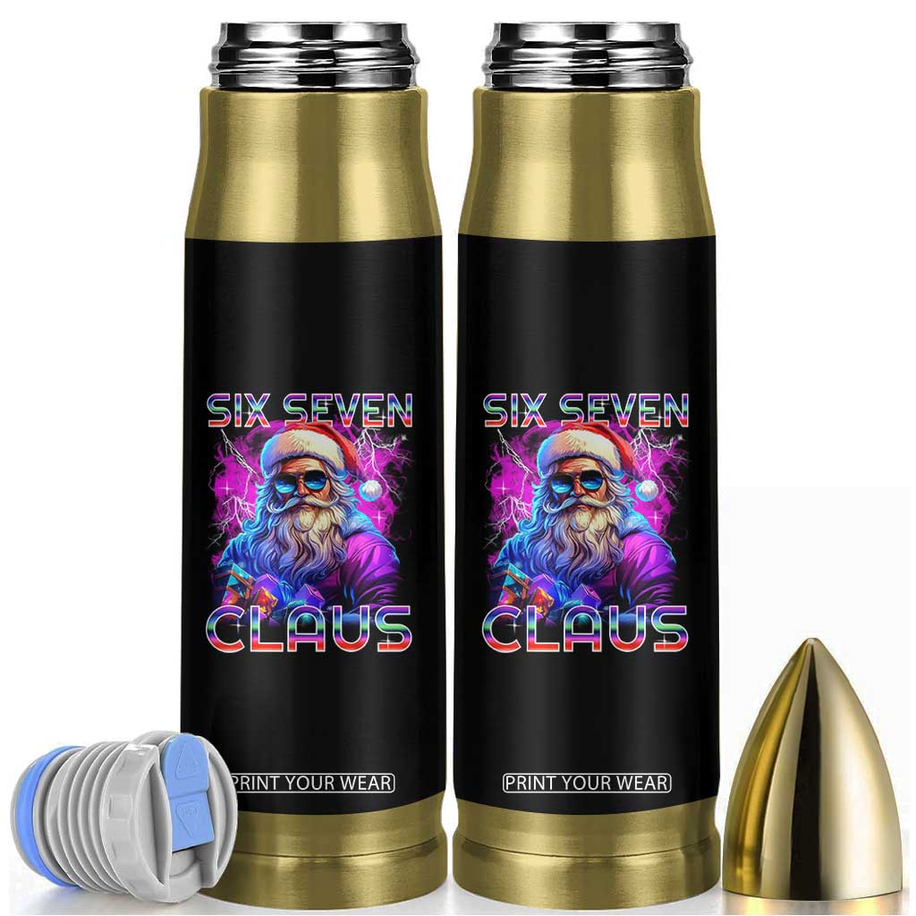 Funny Six Seven Claus Bullet Tumbler 67 Christmas Santa Meme Gen Alpha TS11 Black Print Your Wear