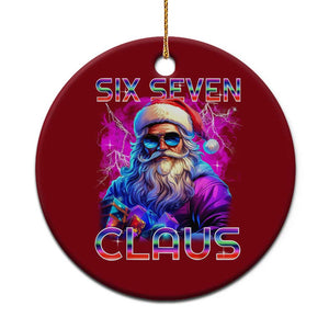 Funny Six Seven Claus Ceramic Ornament 67 Xmas Santa Meme Gen Alpha TS11 1pc Red Print Your Wear