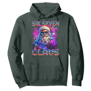 Funny Six Seven Claus Hoodie 67 Christmas Santa Meme Gen Alpha TS11 Dark Forest Green Print Your Wear