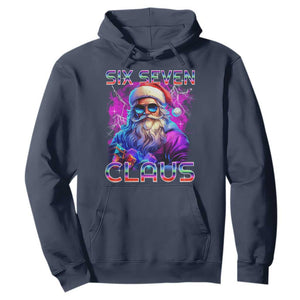 Funny Six Seven Claus Hoodie 67 Christmas Santa Meme Gen Alpha TS11 Navy Print Your Wear