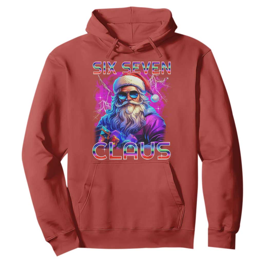 Funny Six Seven Claus Hoodie 67 Christmas Santa Meme Gen Alpha TS11 Red Print Your Wear