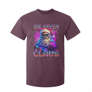 Funny Six Seven Claus T Shirt For Kid 67 Christmas Santa Meme Gen Alpha TS11 Maroon Print Your Wear